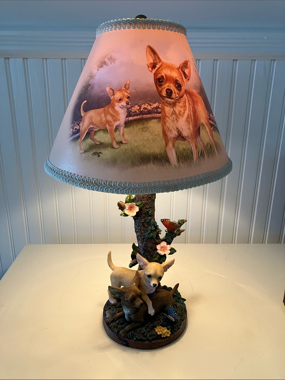 “Charming Chihuahua” Accent Lamp by Linda Picken for Bradford Exchange